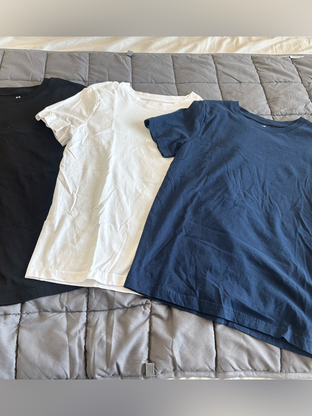 Bundle Kids H&M Classic Crewneck T-Shirts and One Black Hoodie